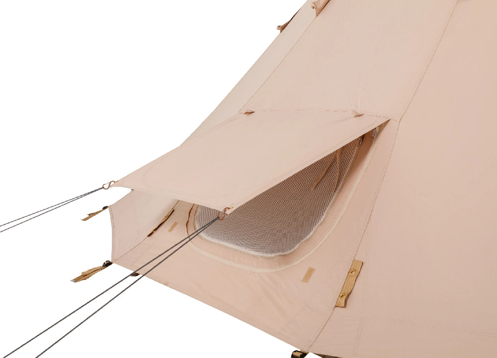 Týpí stan teepee pro děti a tábory s oknem a moskytiérou