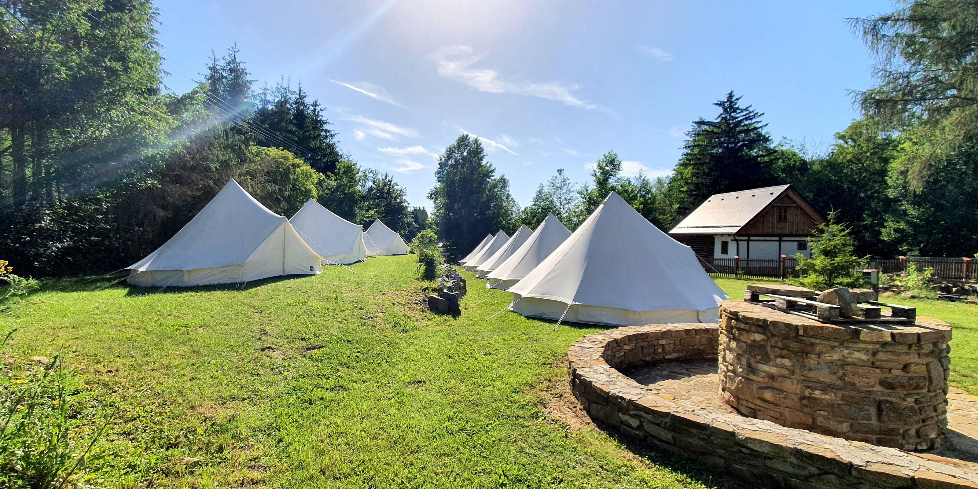 Stanové městečko na soukromé akci