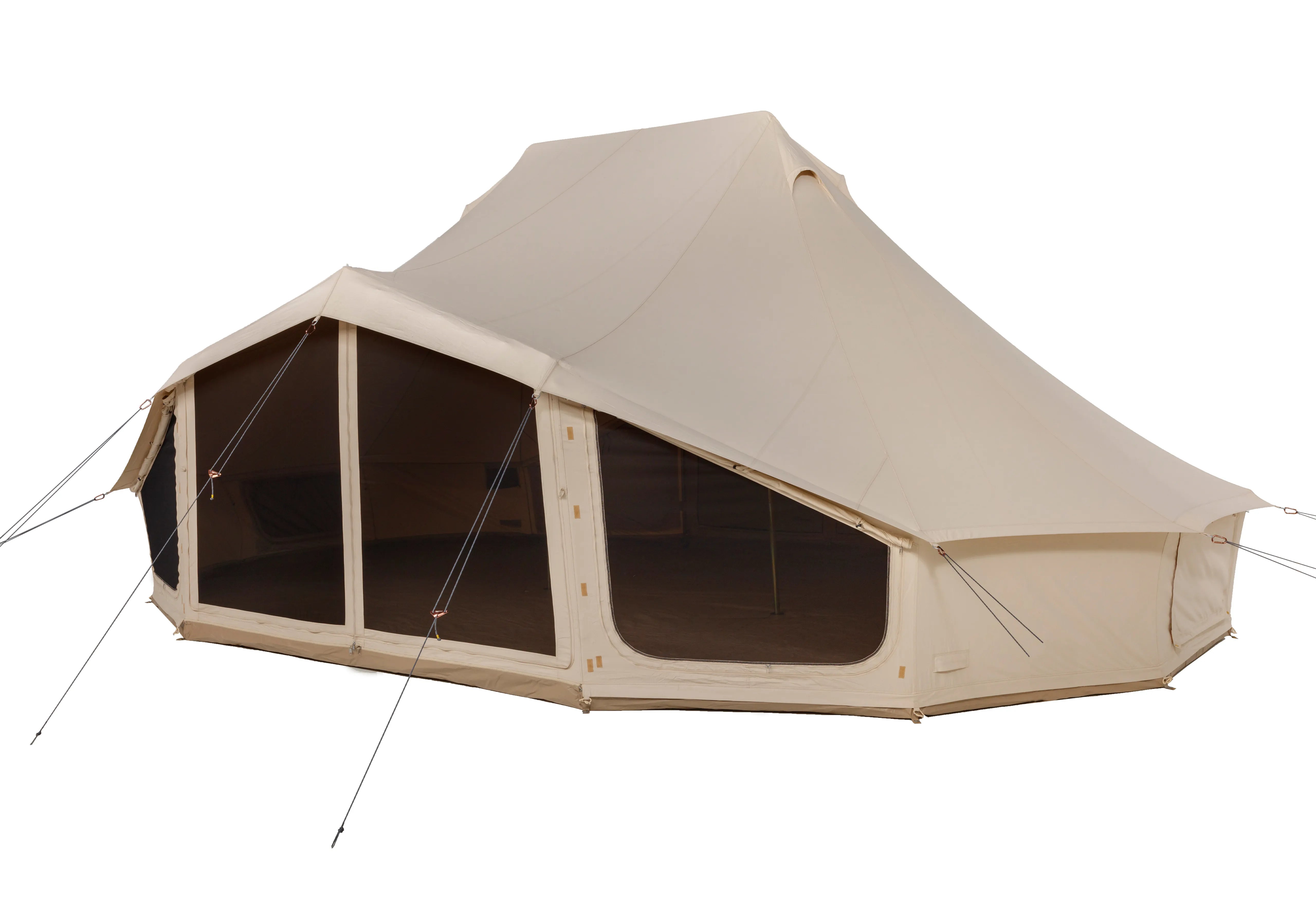 Odolný moderní glampingový stan řady Sibley APEX Panorama TWIN vhodný pro komerční celoroční glamping_4